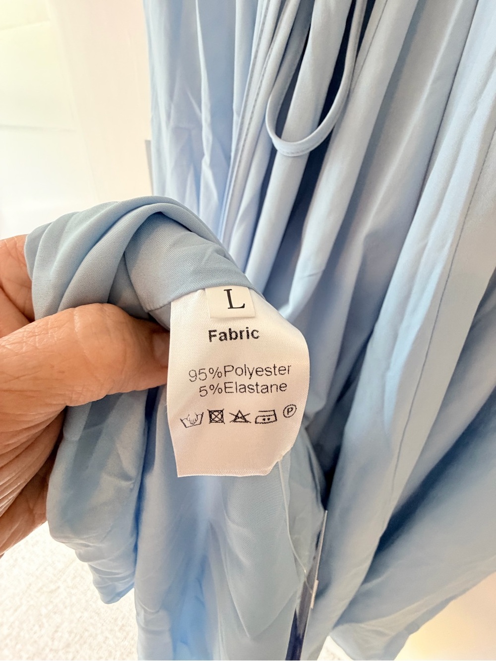 Light Blue Midi Dress β’ Square Neck β’ Back Corset β’ Size 10 / Large β’ Auraxe - Picture 8 of 11